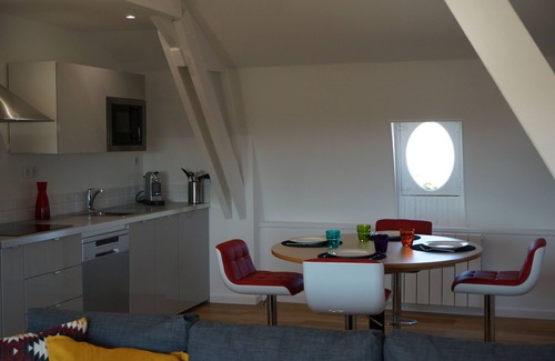 Portbail Apartment | Appt with view of Portbail harbour in character house