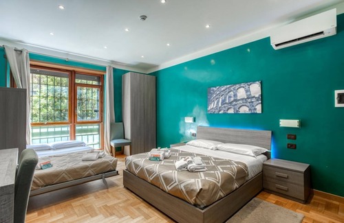 Nomentano Bed & Breakfast | AR ROOMS ROME green quadrupla family