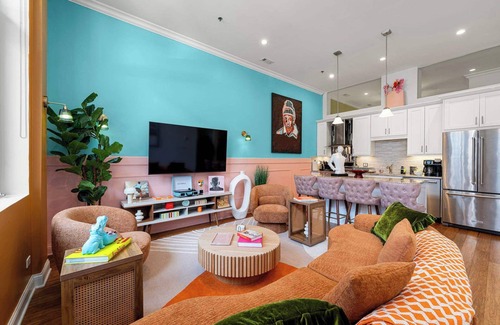 Near West Side Apartment | Arcade, Free Parking, Sleeps 8!