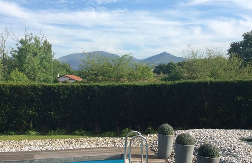 Halsou House | architect-designed house with mountain view, private heated pool
