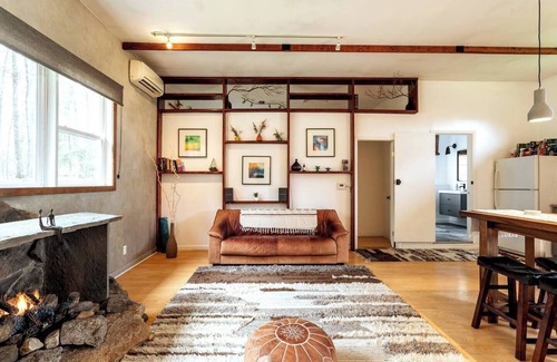 Kerhonkson House | Art Studio Retreat with Sauna Fireplace Forest Views | Dream House in the Gunks