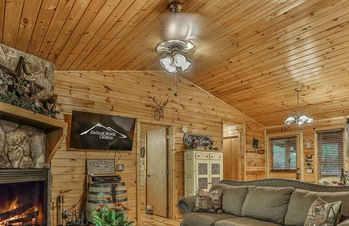 Ellijay Cabin | Autumn's Hollow : one story, easy access, 2/2, HOT TUB, pet friendly, lake,