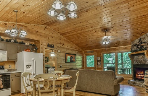 Ellijay Cabin | Autumn's Hollow : one story, easy access, 2/2, HOT TUB, pet friendly, lake,