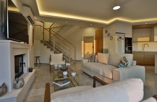 Kalkan Villa | Award Winning Panoramic 4-bed/bath villa 100 m. from beach, pool, jacuzzi, sauna