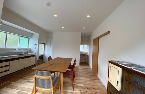 Nagahama House | Ayu House Nagahama Shiga There is a BBQ space with a panoramic view of the Takatoki River/Nagahama City Shiga