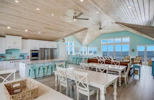 North Topsail Beach House | Azurelair - Ultra Luxurious 12 BR Home - Private Pool, Rooftop Deck with Hot