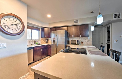 Lake Havasu City Condo | Balcony & Grill: Beachfront Lake Havasu City Condo