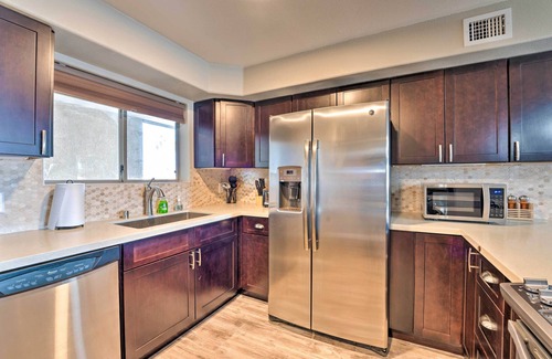 Lake Havasu City Condo | Balcony & Grill: Beachfront Lake Havasu City Condo
