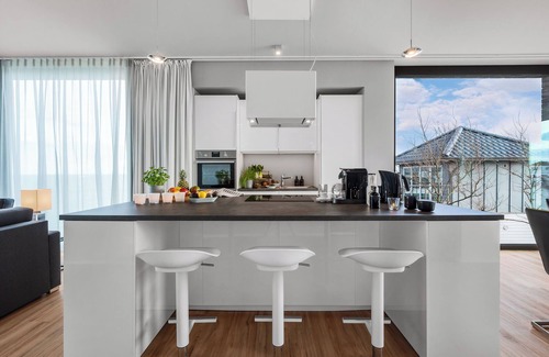 Olpenitz Apartment | Baltic Sea vacation apartment right on the beach, panoramic windows, sauna and two terraces