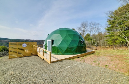 Franklin Apartment | Barrel Hot Tub at ‘The Eagle Dome’ in Franklin!