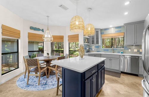 Miramar Beach House | Bay & Golf Course Views Coastal Luxury with 6 Seat Golf Cart