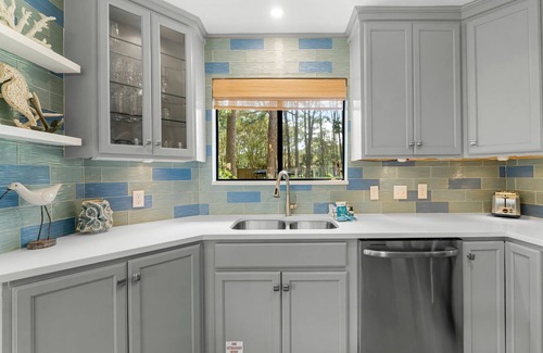 Miramar Beach House | Bay & Golf Course Views Coastal Luxury with 6 Seat Golf Cart