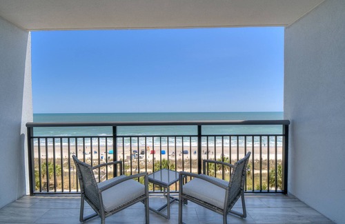 Downtown Myrtle Beach Condo | Bay View Resort 604A - 1 Bed/1 Bath Ocean Front Condo - Pools, Lazy River, Hot Tub, & Splash Deck