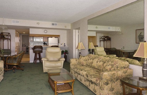 Port Canaveral Condo | BEACH FRONT TOP FLOOR w/Private Balcony - Master Bedroom & Living Room on Ocean
