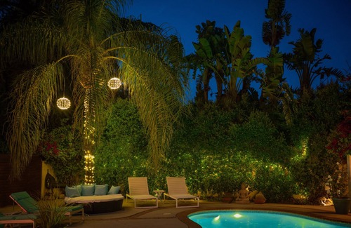 Woodland Hills House | Beach & Mtns & city-private oasis, pool, jacuzzi under the stars