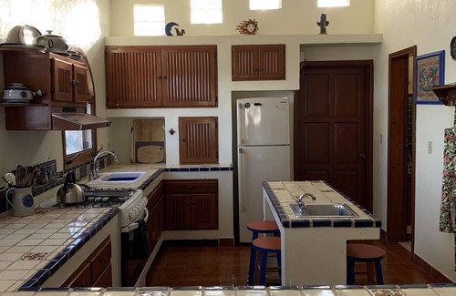 Los Zacatitos House | Beachfront property - swimmable beach — accommodates from 2 to 12 people.