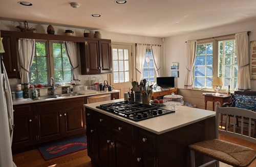 Wolfeboro House | Beautiful 6-bed/5-bath home on Wolfeboro Neck w/beach, SW views, AC & Wolfeboro
