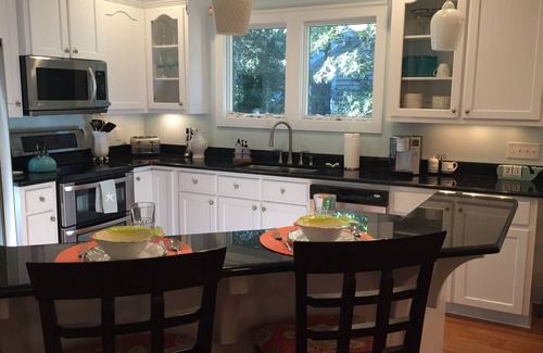 Bald Head Island House | Beautiful forest home within walking distance to the maritime market and beach!