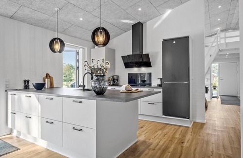 Helberskov Strand House | Beautiful home in Hadsund with sauna