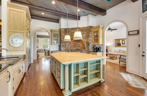 East Beach House | Beautiful Large Home with Pool, Riverfront Dock, Gourmet Kitchen and Kids' Bunk Room.