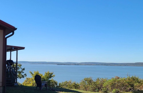 Crowder House | Beautiful Lake Eufaula pano view from the sunroom or deck.