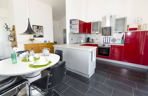 Lohme Apartment | Beautiful sea view from the roof terrace - Haus Ostseeblick 1 FeWo Mee(h)rblick -