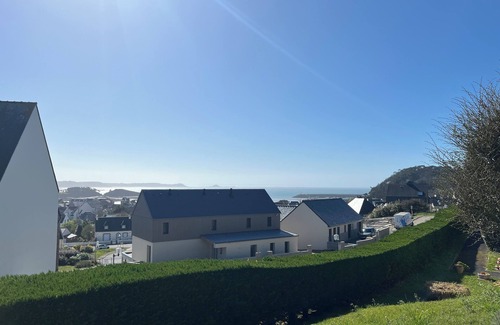 Erquy Apartment | Beautiful view of the port and the Verdelet. Garden level. Wifi