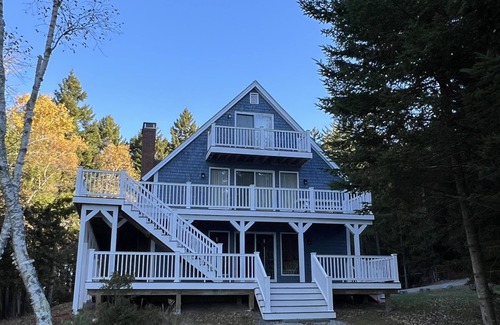 Harpswell House | Beautiful waterfront home, multiple decks, expansive views, private dock, large yard, and more!