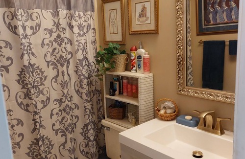 Conyers House | Bedroom with Full Bath in Clean/Quiet Home with 2 active & friendly dogs