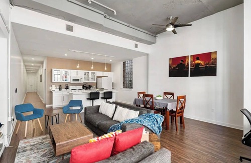 Cultural District Apartment | Best location! Great views on the deck, Large unit!