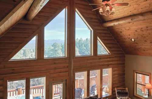 Timber Ridge Ranch House | Big, Beautiful Log Home with Mountain Views + Hot Tub!