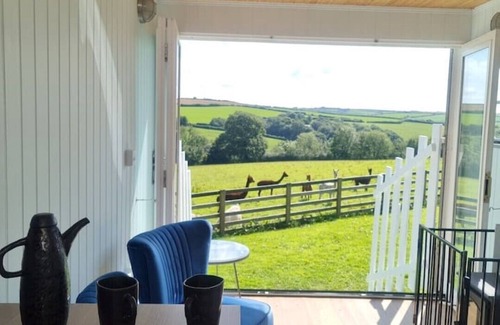 Trelil House | Big Blue, Horse Lorry Conversion Private hot tub