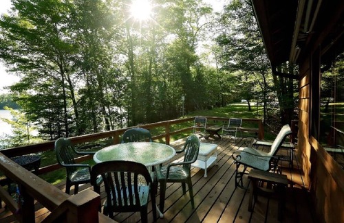 Rhinelander Cabin | Birchwood Retreat located on private Finely Lake