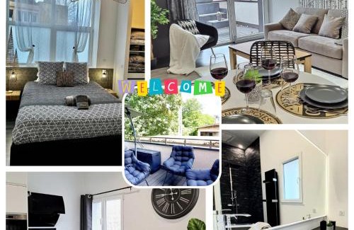 Cluses Apartment | Black&White Home-by So'SerenityHome-Balcon-Parking