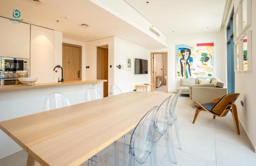 Jumeirah Village Circle Apartment | Blue Breeze - Elegant 1BR with Private Jacuzzi & Terrace in JVC