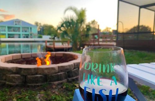 Ruskin House | Blue Heron House, Private 4 BR Waterfront w Heated Pool and Fire Pit