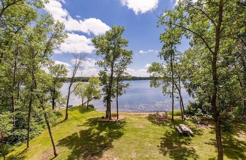 Breezy Point Cabin | Blue Ox Barn: a cozy Minnesota lakehouse with private beach and incredible views