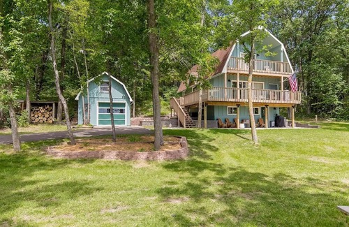 Breezy Point Cabin | Blue Ox Barn: a cozy Minnesota lakehouse with private beach and incredible views