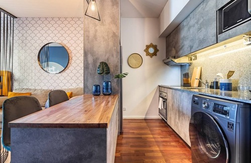 Palermo Apartment | Blue Studio | Gourmet Area/Cozy/WiFi/Pool/Washer