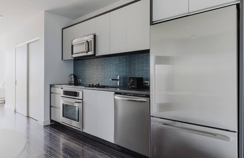 Boston Apartment | Blueground | East Boston, art & pool, nr park