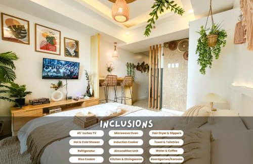 San Fernando Apartment | Boho-Inspired Studio for Couples with Huge Balcony