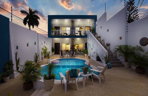 Colonia Centro Villa | Boutique Cozumel Getaway, Pool, A/C, CoffeeBar, and Balcony