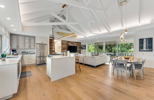 Kilauea House | Breathtaking Anini home with guesthouse & steps away from beach