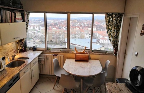 Quartier Saint-Leon Apartment | Breathtaking view of Colmar - Beautiful 15th-floor apartment with elevator and parking space