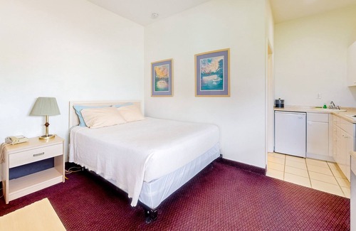 Naples House | Bright hotel-style studio with pool, game room, restaurant, kitchenette, sauna
