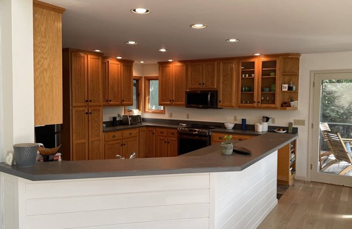 Robbinsville House | Bright,Modern Lakefront Home - Private Swimming Cove , Pontoon rental available