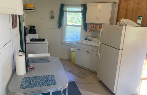 Winter Cabin | Bucktail Lodge Riverview Cabin on Barker Lake in Winter, Wisconsin