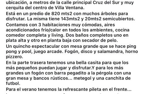 Villa Ventana House | Cabaña La Prometida