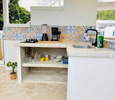 Puerto Triunfo House | Cabaña Villa Jardín - Aldea Doradal - Santorini Colombiano