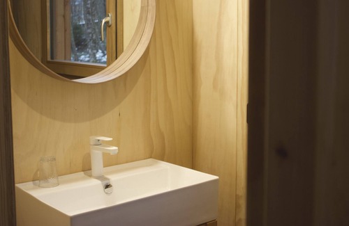 Saint-Nabord Ski Chalet | Cabane le cèpe with Scandinavian bath, ponds and panoramic view